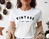 Custom Vintage Birthday T-shirt Bday Year Shirt Personalised Kids Adults Gifts
