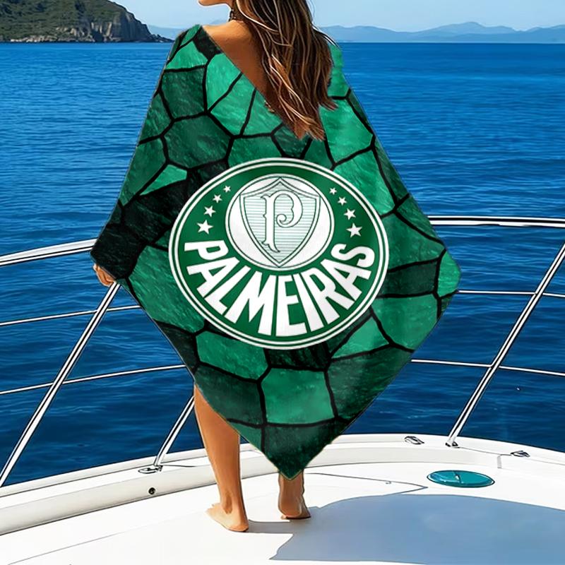 Beach Towel with SE Palmeiras logo Pattern - soft,absorbent,machine washable Lightweight&Modern,swimming,Travel Essentials