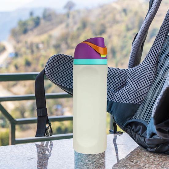 Silicone Water Bottle Boot for Owala 24oz Full Wrap Protection Anti-Sliding Bottom Protective Sleeve Case for FreeSip Water Bottle Cover Accessory