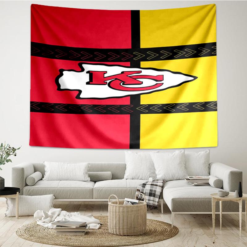 Kansas City Chiefs Logo Tapestry Hanging for Bedroom,Livingroom, Playroom,Decor Art Room Wall Tapestry Holiday and Birthday Gifts