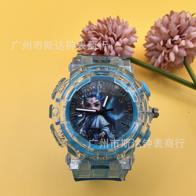 Nezha Kids Electronic Watch With Night Glow And Waterproof Design For Children