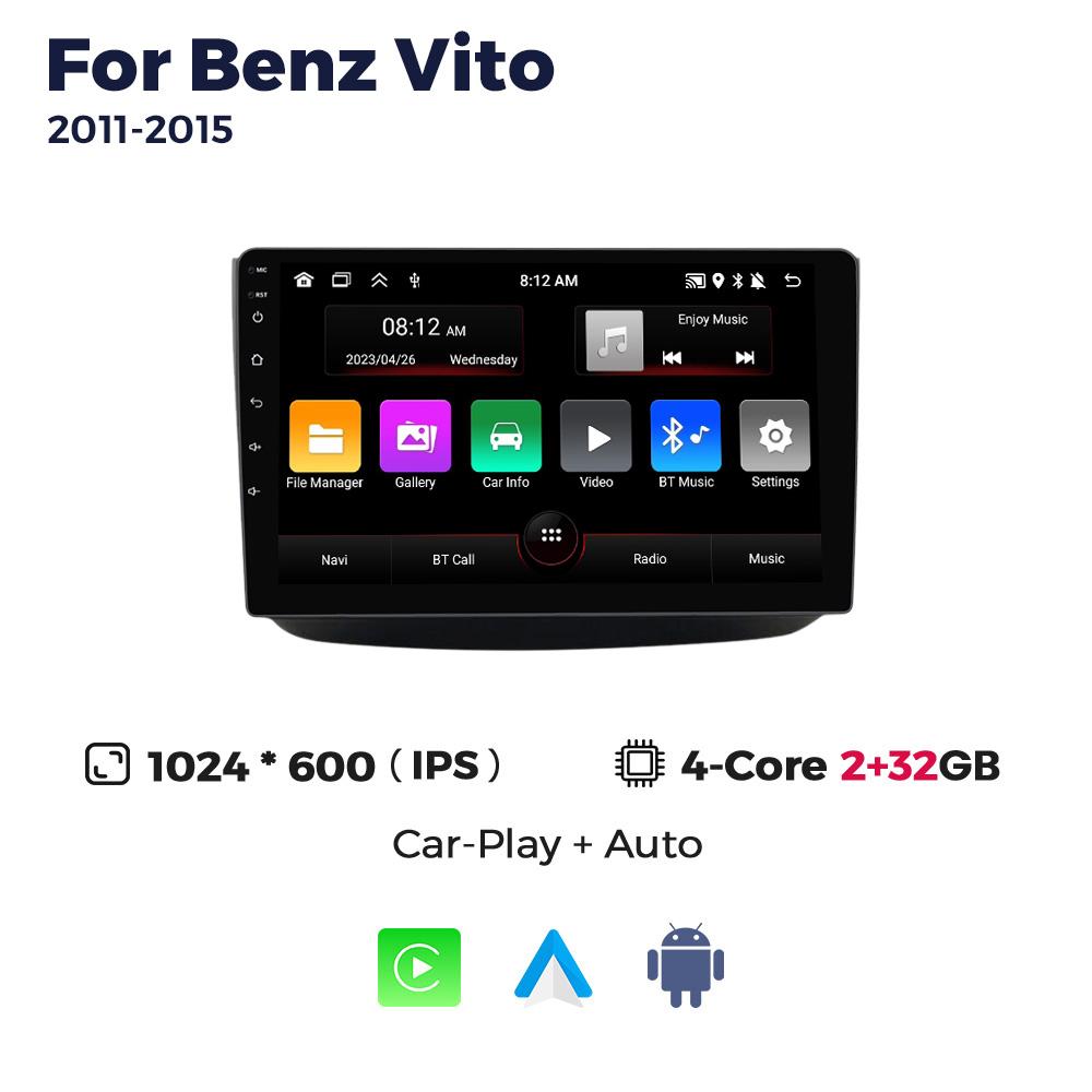 Navifly IPS Android Car Radio Stereo For Mercedes-Benz Vito 2011-2015 Multimedia Player GPS Navigation Carplay Audio NO 2Din Dvd