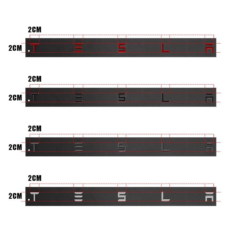 ahsgp6 3D ABS Car Emblem Tesla Letter front hood Rear Tailgate trunk Decals badge sticker For Model 3 Model S X Y Auto Decal Accessorie