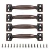 4pcs Barn Door Drawers Handles Bows-Shaped Metal Wardrobe Cabinet Pulls Iron Furniture Knob for Home Decoration