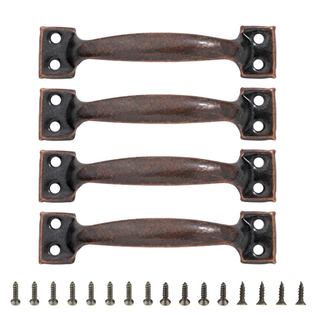 4pcs Barn Door Drawers Handles Bows-Shaped Metal Wardrobe Cabinet Pulls Iron Furniture Knob for Home Decoration