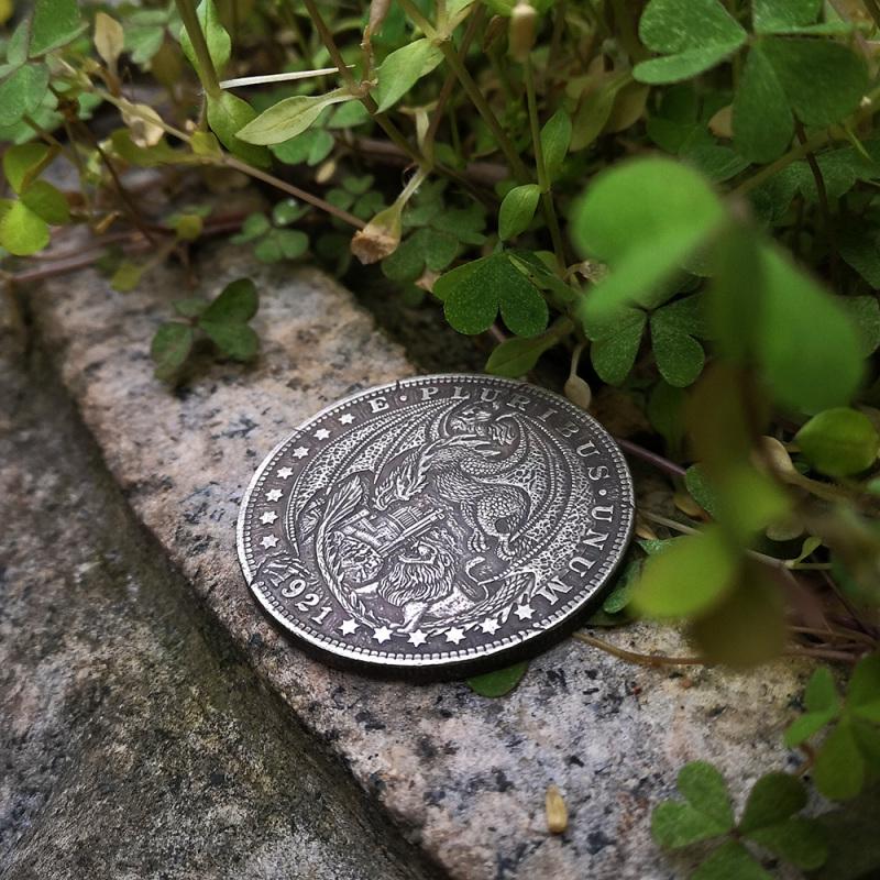 Металлическое украшение памятной монеты американского серебряного доллара