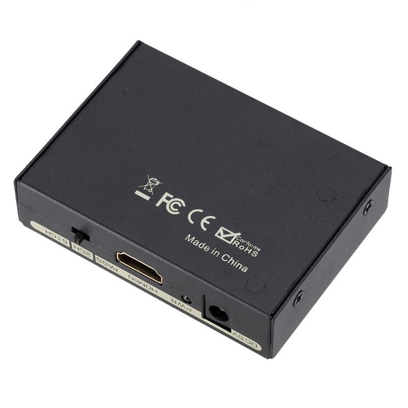 HDMI Audio Extractor: HDMI-HDMI + Аудио (SPDIF + R/L) Преобразователь сигналов с блоком питания