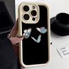 Новый китайский синий бабочка для iPhone17 мягкий чехол чехол для мобильного телефона 17ProMax простой 14 продвинутый 13 мелкое отверстие 12