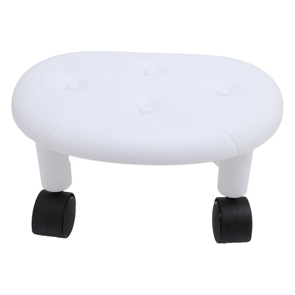 Low Rolling Stool with Wheels Ergonomic Heavy Duty Short Rolling Seat for Bedroom Living Room