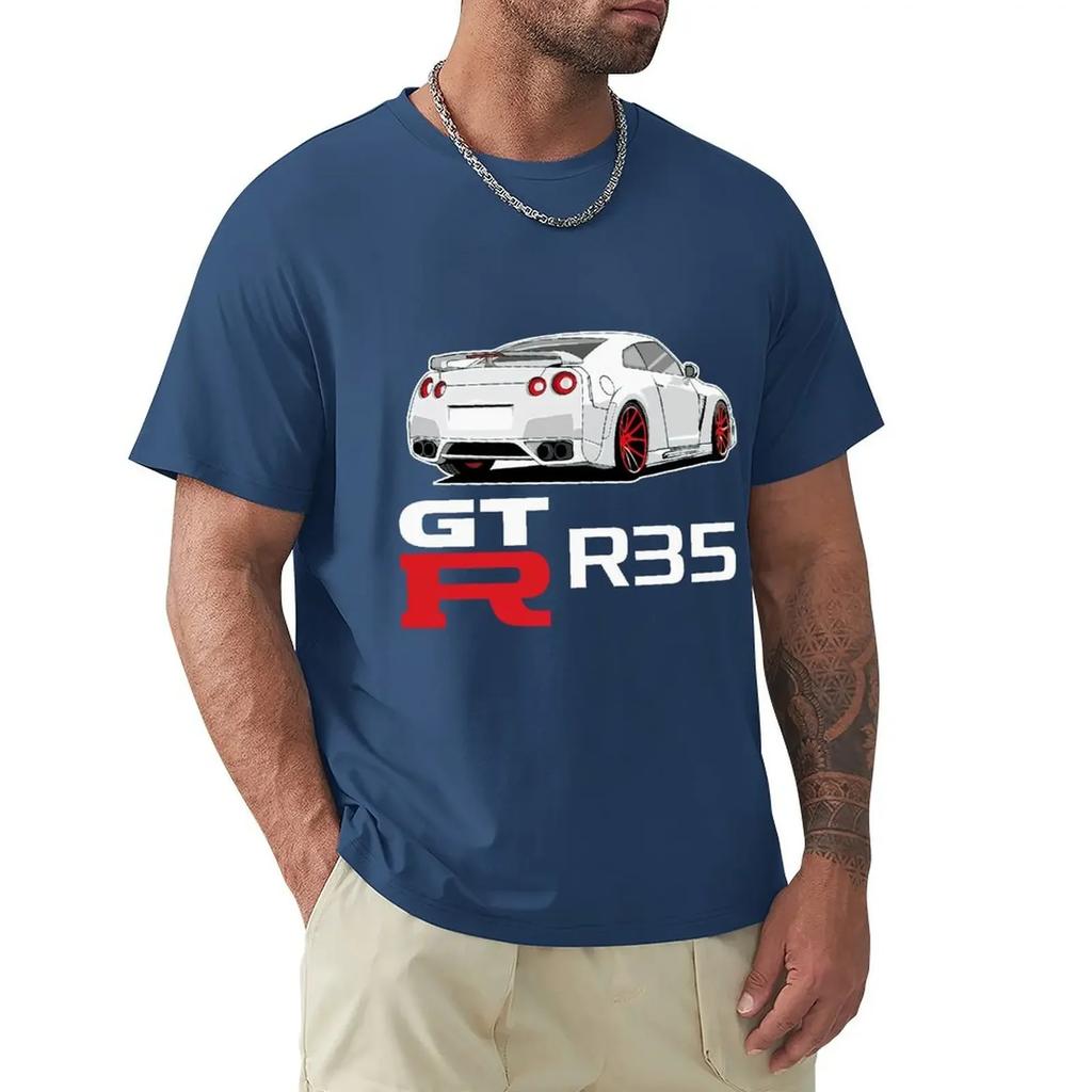 Skyline R35 GTR Jdm Japanese Car Drift T Shirt Harajuku Short Sleeve T-shirt Cotton Graphics Tshirt Tops