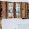Porto Wall Mounted Glass Cabinet Reclaimed Wood Look 80 x 31 x 80 cm Engineered Wood