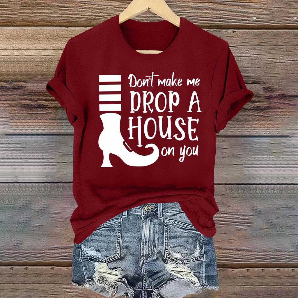 Женская повседневная футболка с круглым вырезом и коротким рукавом, пуловер