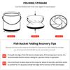 Portable Fishing Bucket 4.5L Folding Camp Wash Basin Multifunctional Water Containers Folding Camp Wash Basin Portable Beach