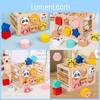 Shape Wooden Animal Color Blocks For Kids Diy Assembly Educational For Cognitive