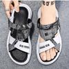 Новые сандалии для мужчин, летняя модная пляжная обувь двойного назначения, противоскользящая внешняя одежда, модные молодежные повседневные тапочки для мужчин