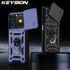 KEYSION Противоударный бронированный чехол для ZTE nubia Music, защита объектива камеры-слайдера, металлическое кольцо-подставка, задняя крышка для телефона nubia Music