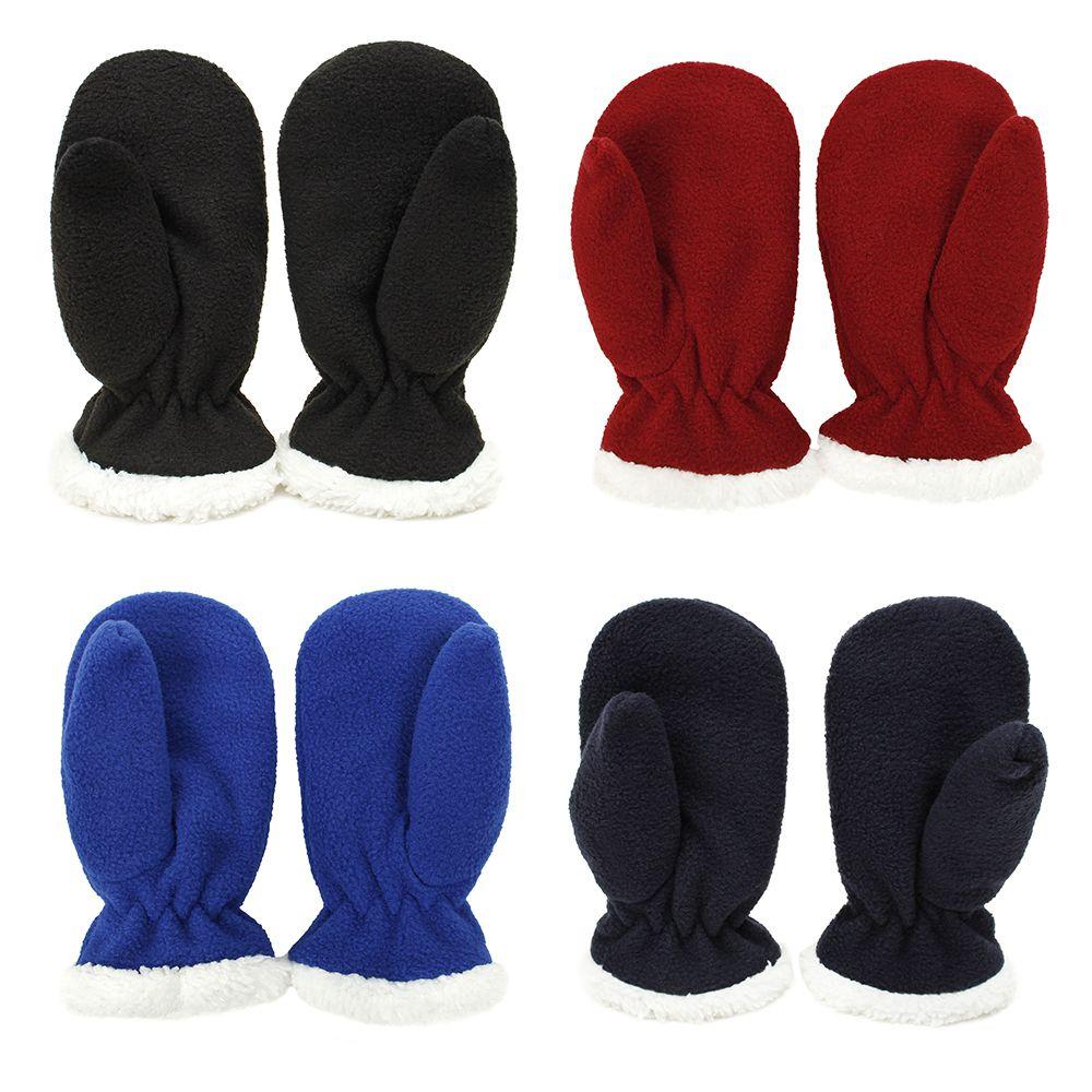 Зимние детские перчатки из поларфлиса, легко надеваются, с флисовой подкладкой, варежки из поларфлиса, варежки для малышей
