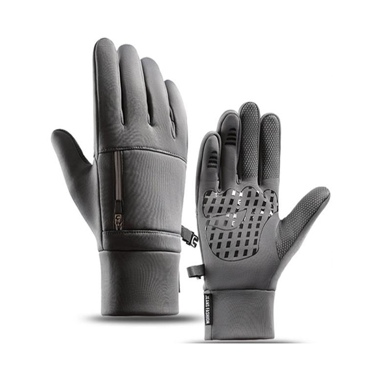 Перчатки для велоспорта на открытом воздухе для мужчин и женщин, зимние теплые и противоскользящие перчатки с сенсорным экраном, портативные карманные лыжные водонепроницаемые перчатки