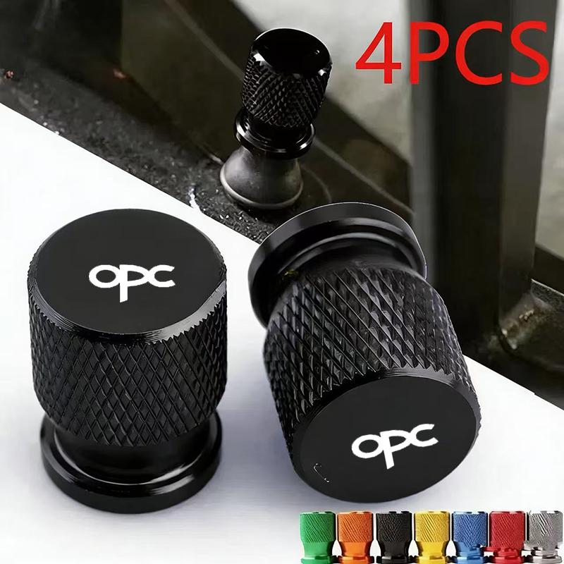 For Opel Opc Accessories 4pcs Car Wheel Tire Valve Caps Tyre Stem Covers Airdust Waterproof