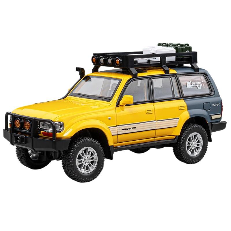 1/24 TOYOTA Land Cruiser LC80 внедорожник литой миниатюрный автомобиль металлический масштаб модель автомобиля звук и свет детская игрушечная коллекционная машина