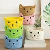 Хлопковая тканевая корзина для хранения Мультяшная корзина Горячая распродажа Коробка для хранения Настольное хранение