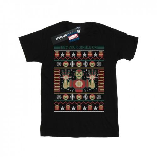 Marvel Mens Iron Man Get Your Jingle On Fair Isle T-Shirt