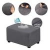 Velvet Waterproof Rectangle Ottoman Stool Cover Elastic Square Footstool Sofa Slipcover Footrest Chair Cover Furniture Protector