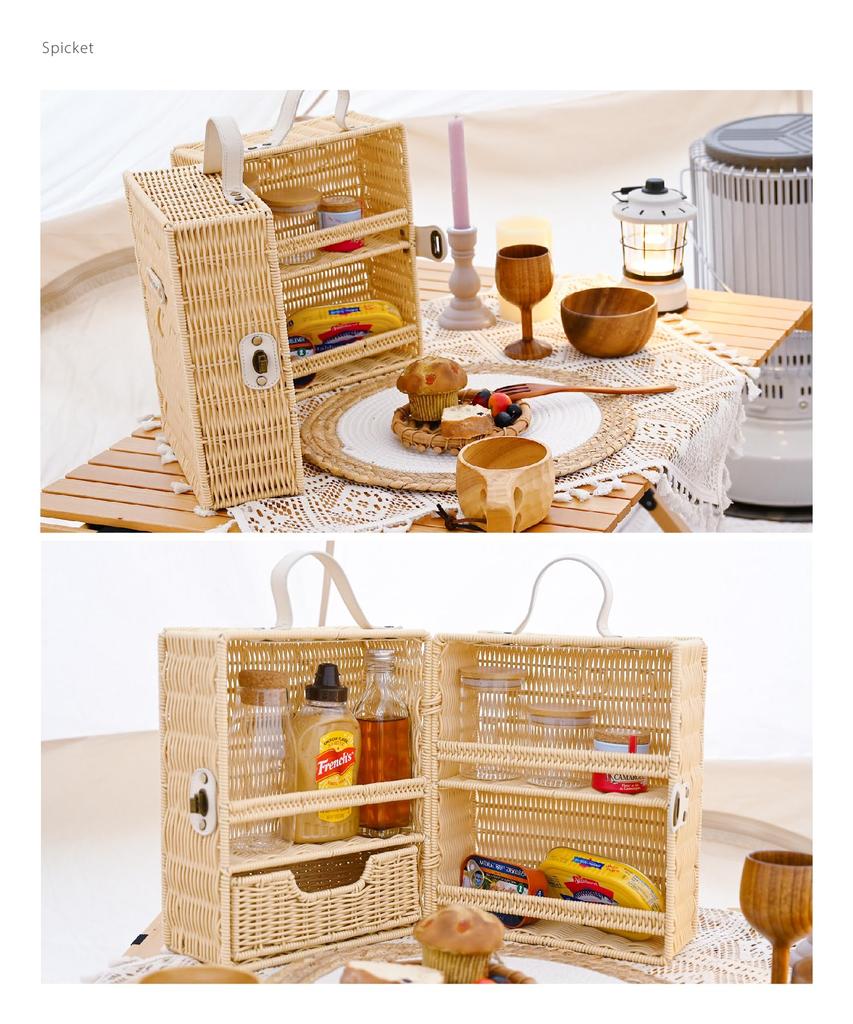 Многофункциональный ящик для хранения S'more, корзина для пикника, ящик для специй, пикник, на открытом воздухе, ящик для хранения кепок (Кран)