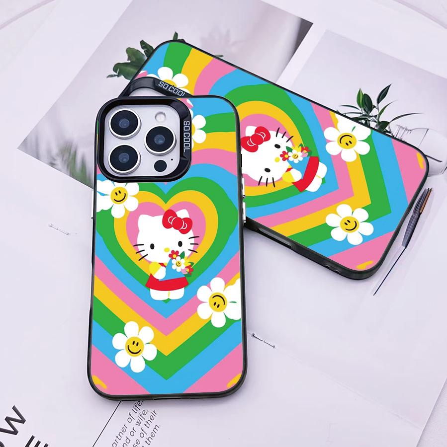 Sanrio Hello Kitty Милый Черный Чехол для Телефона для Apple 16