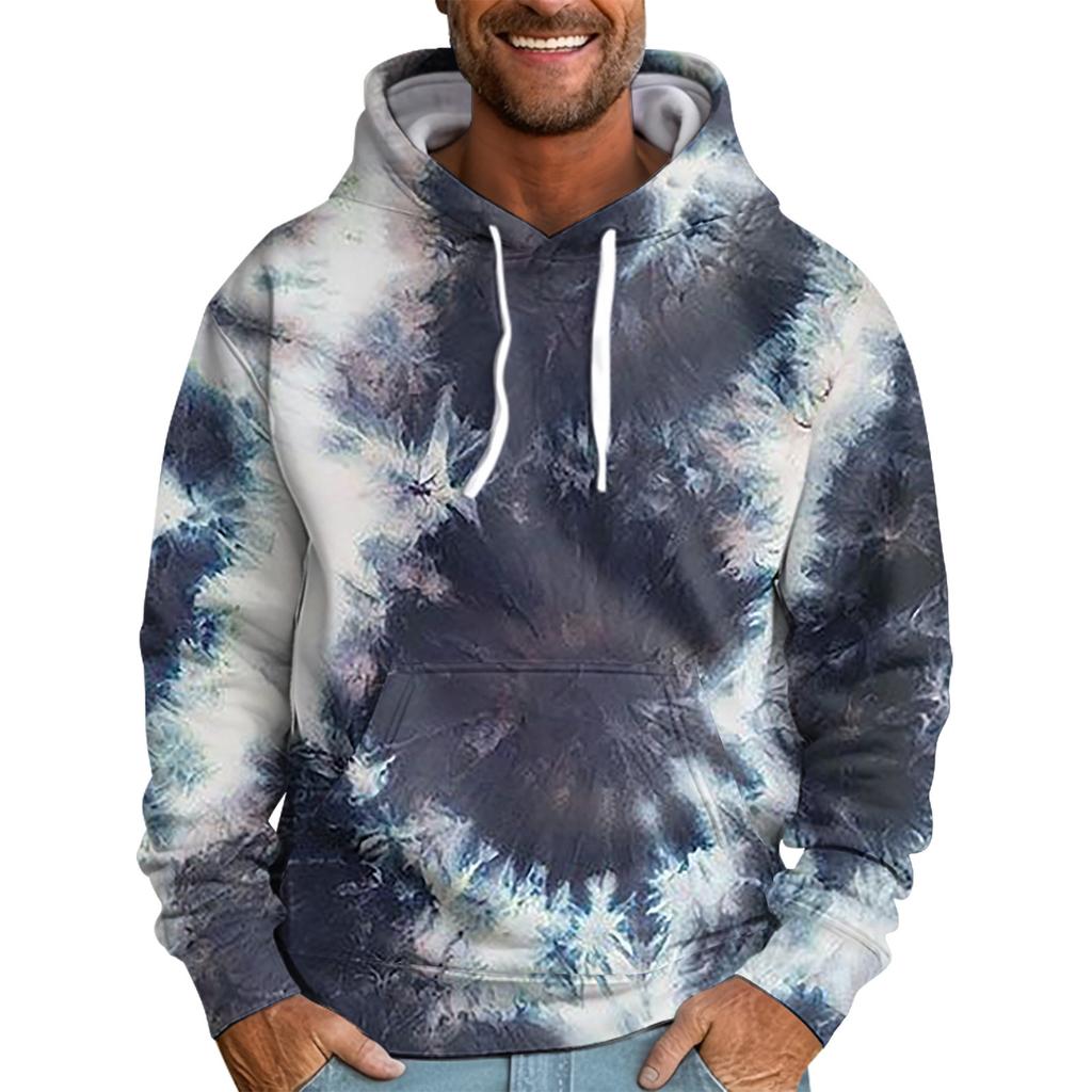 Men's Loose Printed Hooded Sweatshirt Men's Casual Fashion Sports Sweatshirt