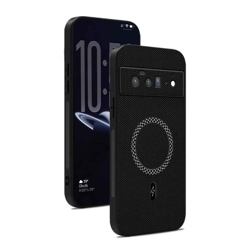 Чехол для телефона Google Pixel 6 Pro Pixel6Pro 5G с 3D-текстурой кожи, беспроводной зарядкой, противоударный, магнитный