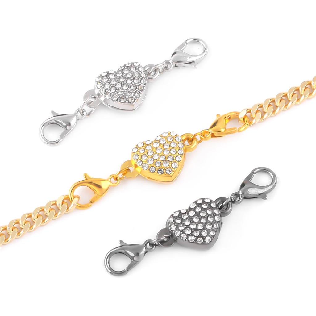 2 компл./сумка, сильные магнитные застежки в форме сердца, подходят для браслетов, ожерелья, застежки, соединители для изготовления ювелирных изделий