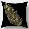 Black Gold Pattern Pillowcase Square Sofa Pillowcase Creative Pattern Cushion Cover
