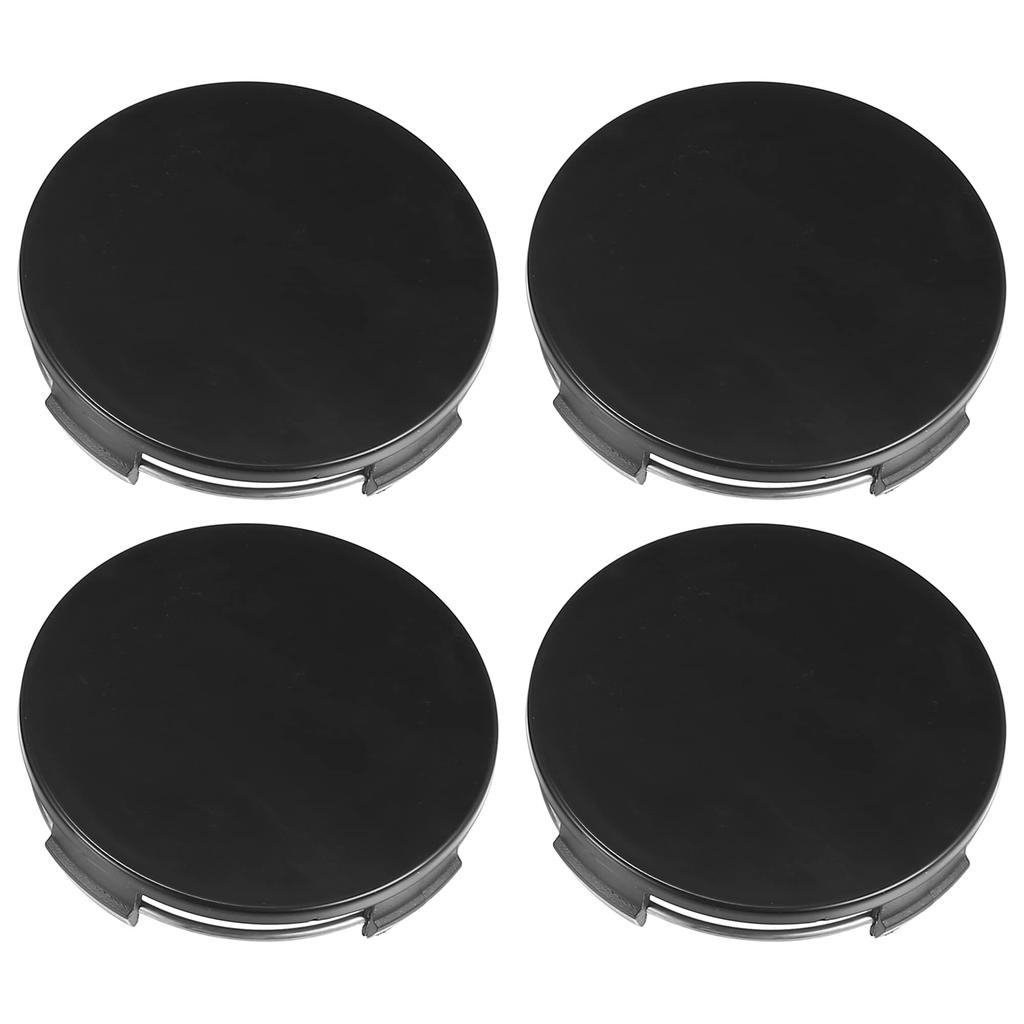 uxcell Universal Car Wheel Tire Center Hub Cap Cover 65mm Diameter 4pcs Clips 4pcs Black