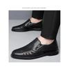 Модные летние модные мужские мокасины с открытым носком, дизайнерские новые деловые мужские туфли без застежек, повседневная сетчатая кожаная мужская обувь