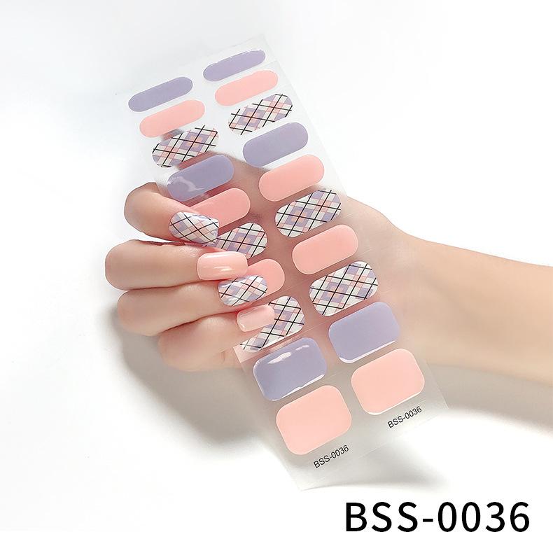 Gel Manicure Stickers Semi-cured Gel Nail Stickers Nail Polish Glue Manicure Stickers