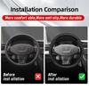 zkfan8 Suitable for Peugeot Breathable Leather Matte Carbon Fiber Texture Steering Wheel Cover Suitable for 206 208 3008 308 207 