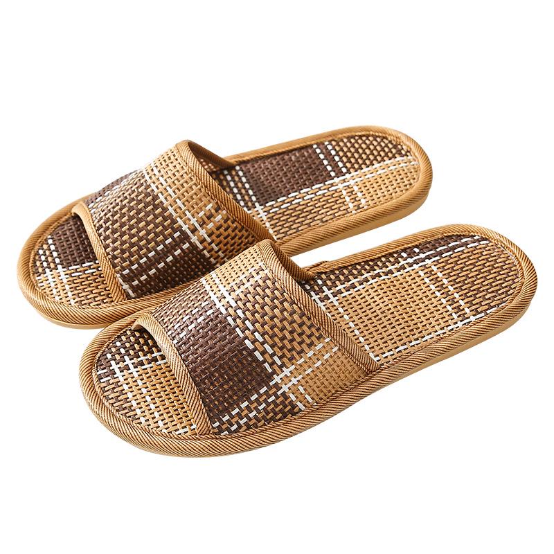 Сандалии для дома унисекс из японского бамбука, плетеные летом