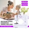 Высококачественная многофункциональная бытовая швейная машина, регулируемая 2-скоростная педаль со светодиодной подсветкой, 12 стежков