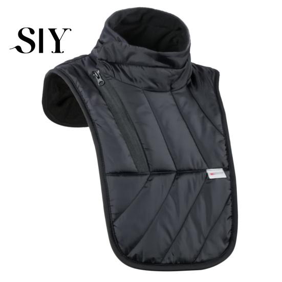 Cold Weather Motorcycle Neck Warmer Winter Windproof Waterproof Fleece Lining Chest Warmth Cover Zipper Closure Shoulder Outdoor Cycling Warm Scarf