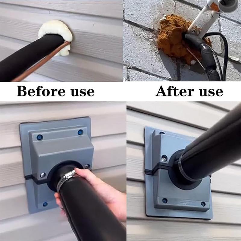 Комплект для прохода через стену и крышка для трассы Оборудование для ОВКВ Сплит-система Регулируемая гильза для трассы кондиционера для внутреннего/наружного блока, Комплект соединителей для водосточного желоба