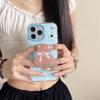 Синий клетчатый мишка, магнитный чехол для iPhone 17, 16 Pro Max, 15, 14