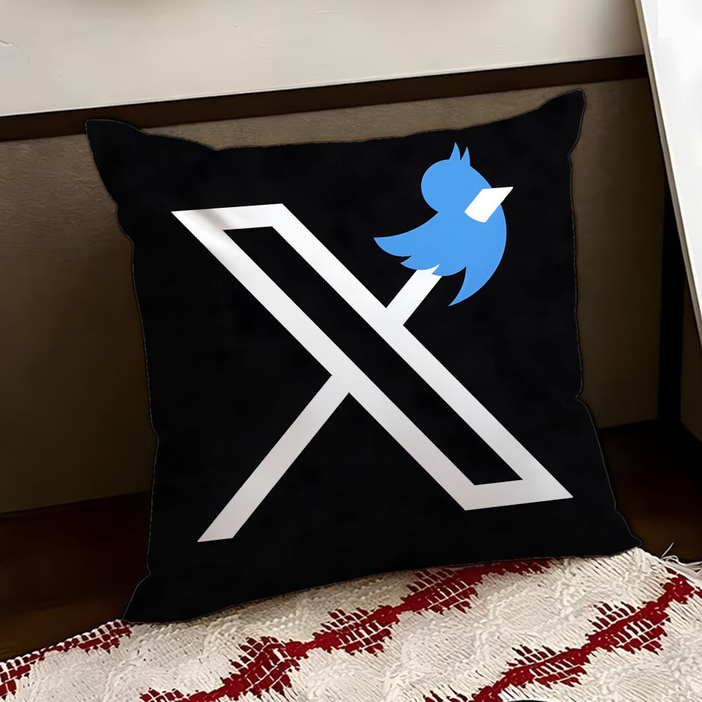 TTwitter Наволочка Двусторонняя Мягкая Прочная Подушка Чехол для Дома Автомобиля Многоцелевое Использование для Ежедневного Комфорта