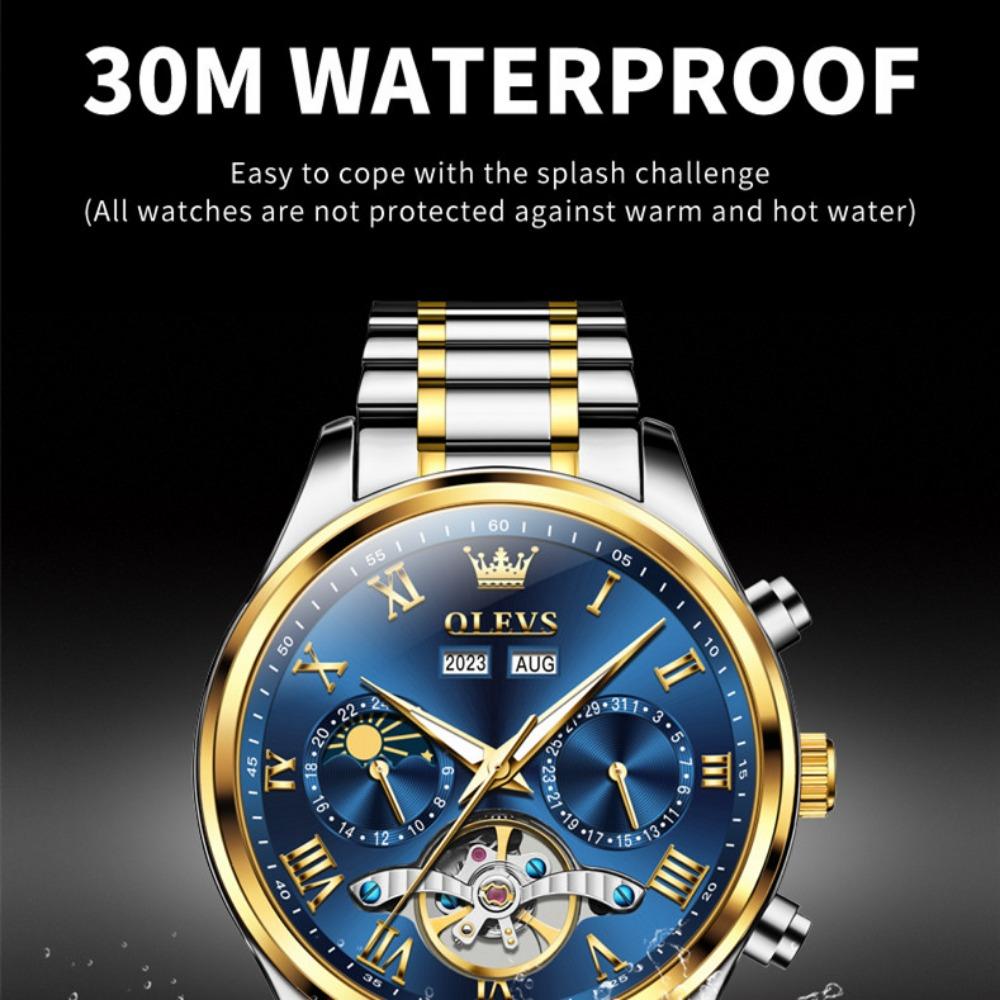 OLEVS New Top Men's Watch Multifunctional Mechanical Watch Fully Automatic Business Waterproof Men's Watch High -end Watch