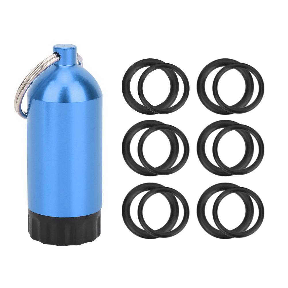 Diving Cylinder Valve Sealing Ring O Rings Mini Cylinder Storage Bottle OR MT02(Blue )