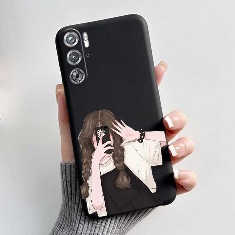 Чехол для телефона ZTE Nubia Red Magic Redmagic 9 9S Pro Plus 5G, милый кролик с сердцем, защитный, черный матовый ТПУ, мягкий чехол-бампер