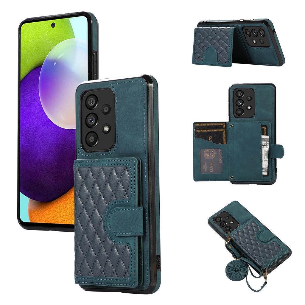 For Samsung Galaxy A13 4G/5G Cell Phone Case Card Holder TPU+PU Leather Phone Shell