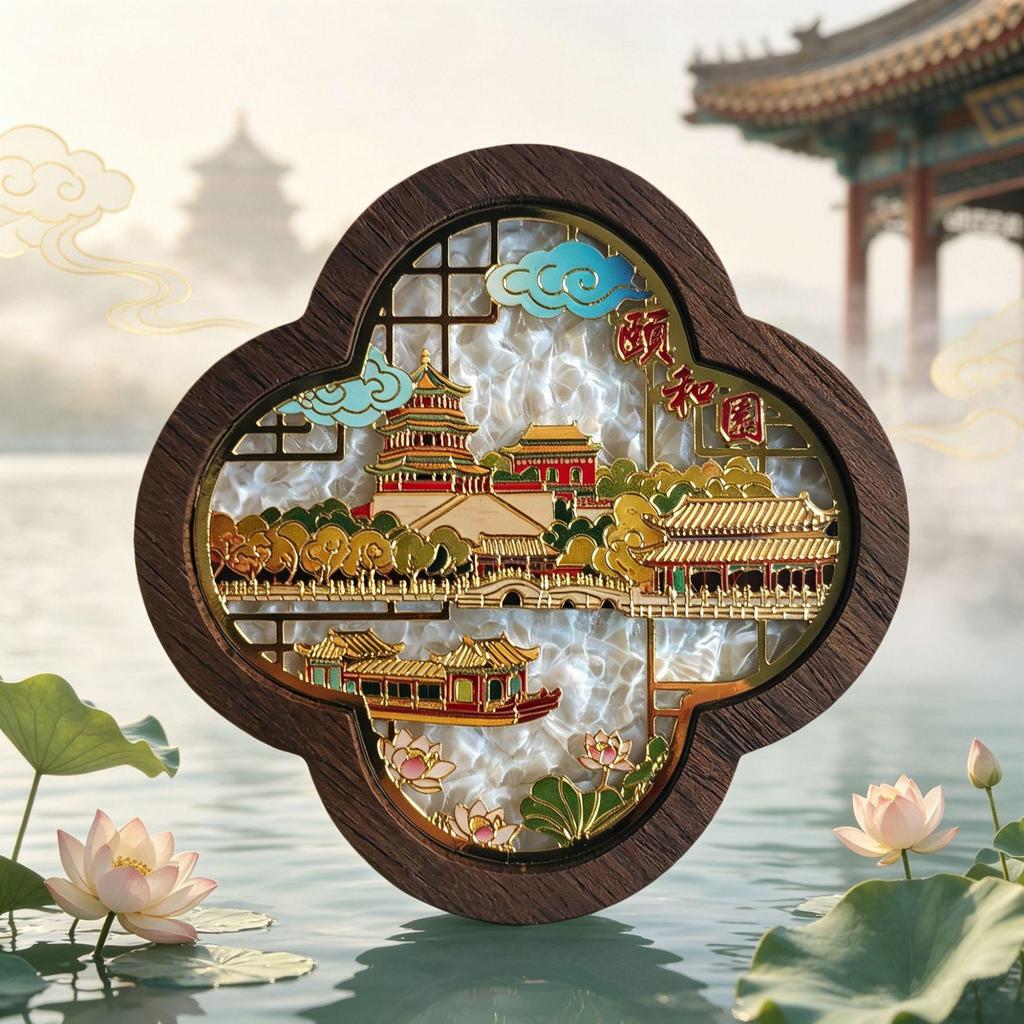 Beijing Landmark Summer Palace Magnet: Ancient Style Souvenir & Home Decoration