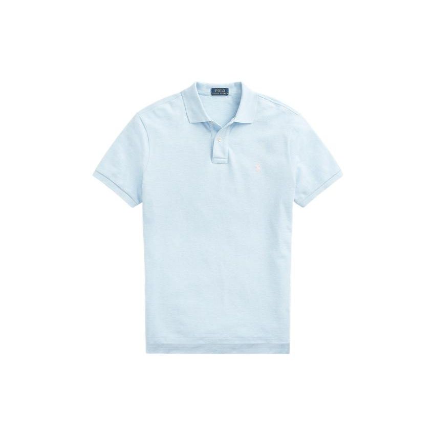 Polo Ralph Lauren SS22 Mesh Рубашка поло с коротким рукавом Мужские топы Светло-голубой MNPOKNI1N821591-400