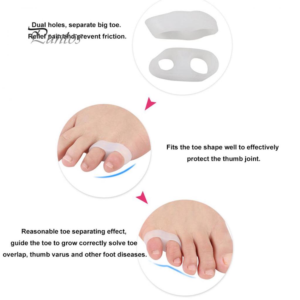 1 пара силиконовых гелевых разделителей для маленьких пальцев ног, уход за ногами